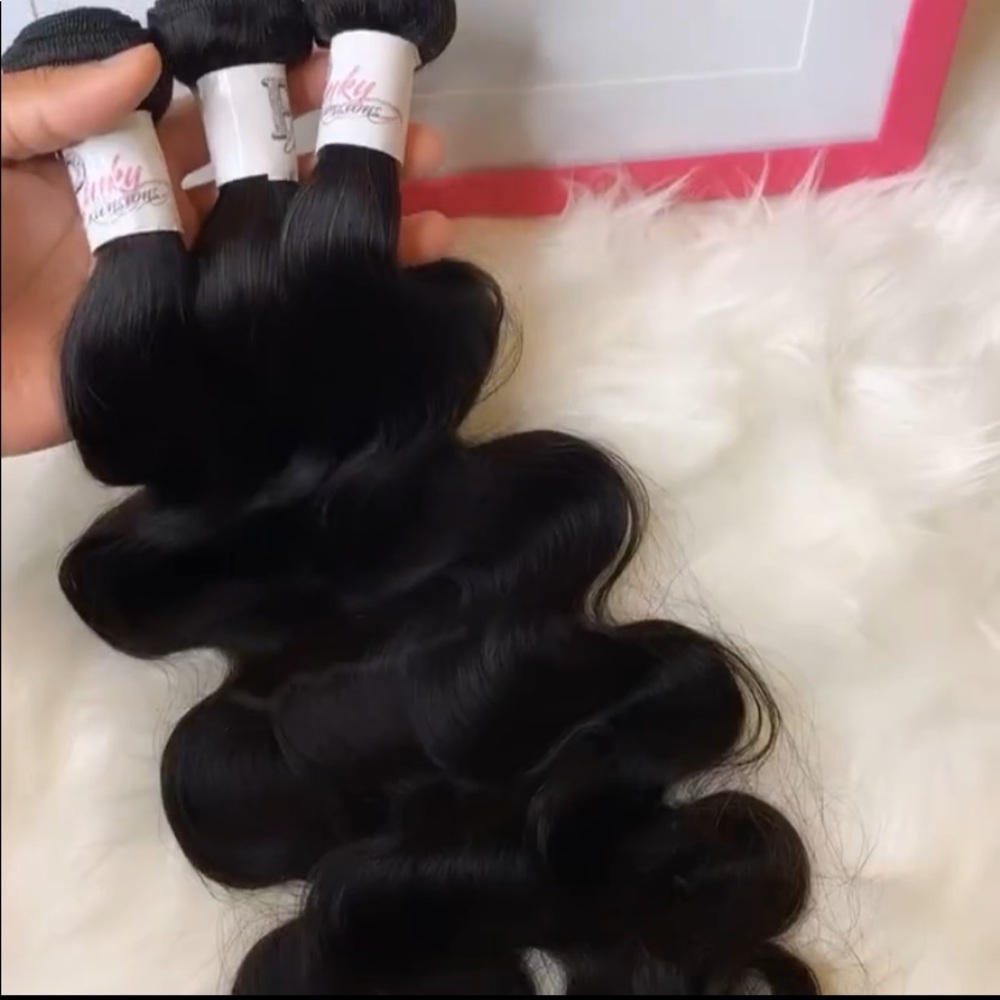 3 human hair bundles